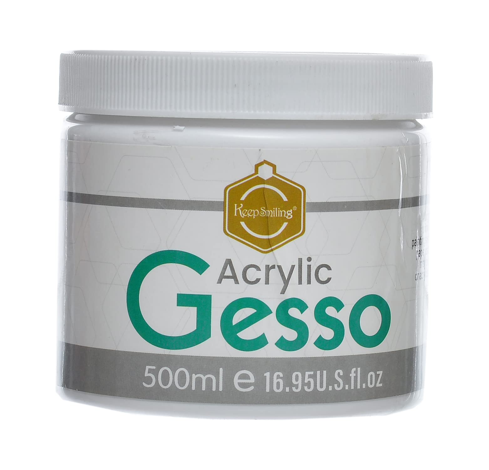 Keep smiling Acrylic Gesso 500 ml / أكريليك جيسو لتحضير اللوحات – 500 مل (Keep Smiling)