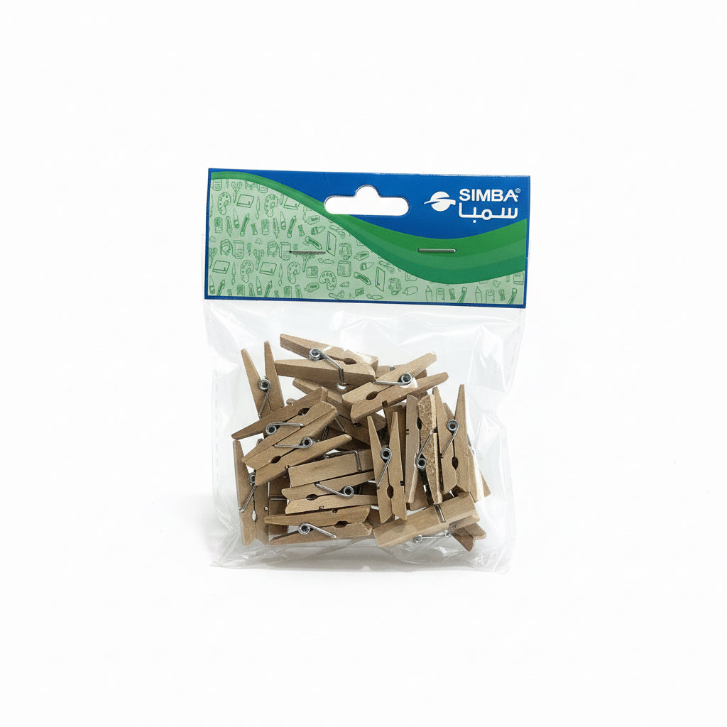Mini wooden pegs / مشابك خشبية صغيرة