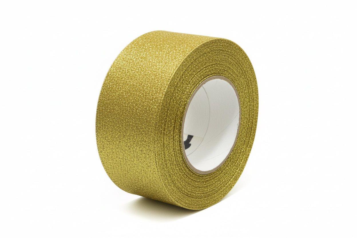 Ribbon 5cm Gold Glitter / شريط