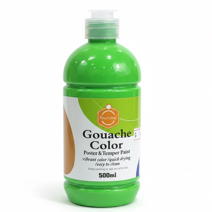 Gouache Colour 500ml Light Green / ألوان جواش 500 مل أخضر فاتح