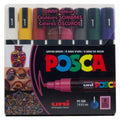 Posca 8 Colors / بوسكا – 8 ألوان (water-based PC-5M / 1.8-2.5 mm) DARK colours