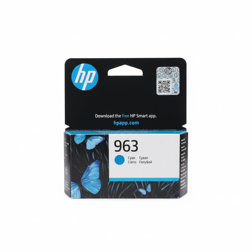 Original HP Ink Cartridge 963 Cyan* pages / خرطوشة حبر أصلية HP 963 سماوي* صفحة