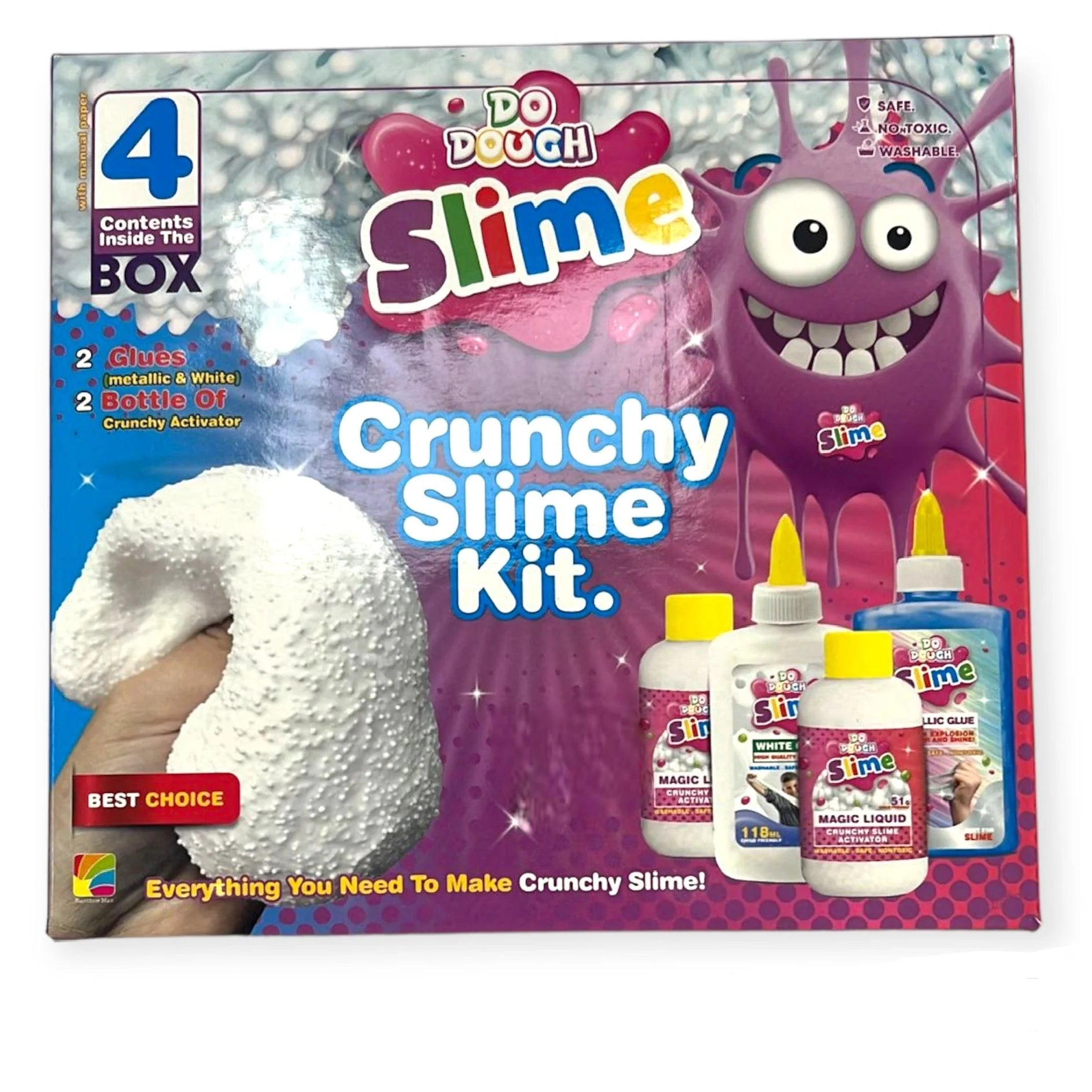 do dough Crunchy slime kit 4 pcs / طقم سلايم مقرمش من دو (4 قطع)