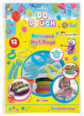 DO DOUGH Delicious Hot dogs 12 pcs set 4 pots 112g / عجينة دو دو – هوت دوغ لذيذ، مجموعة 12 قطعة، 4 علب، وزن 112 جم