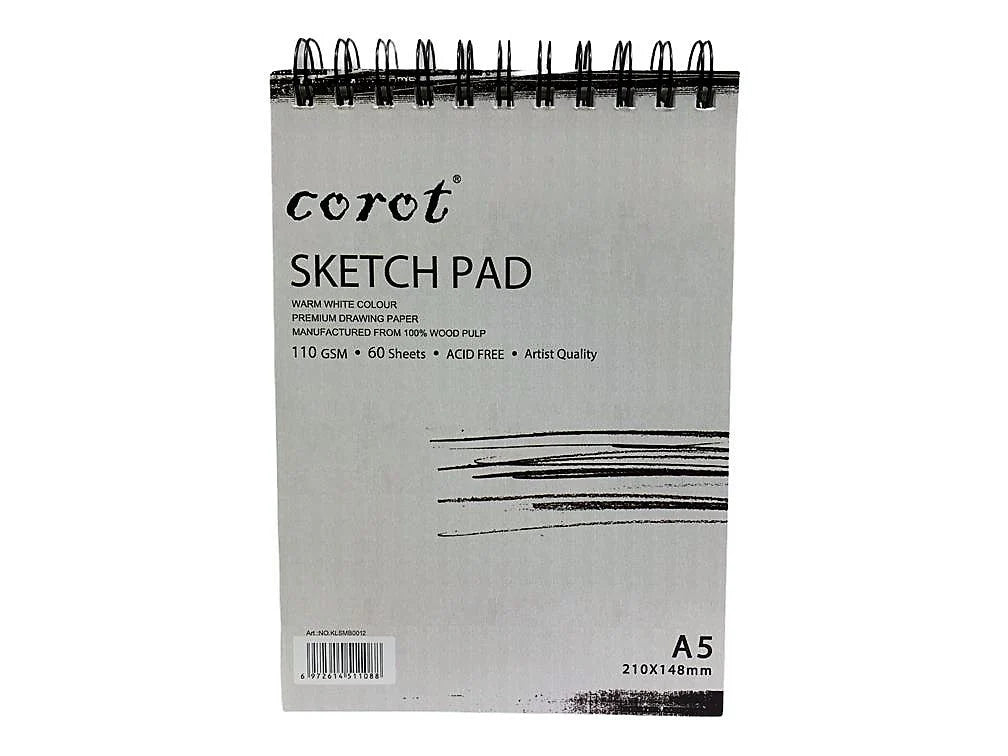 Corot Sketch Pad A5 - 60 Sheets / كراسة رسم كوروت A5 – ٦٠ ورقة