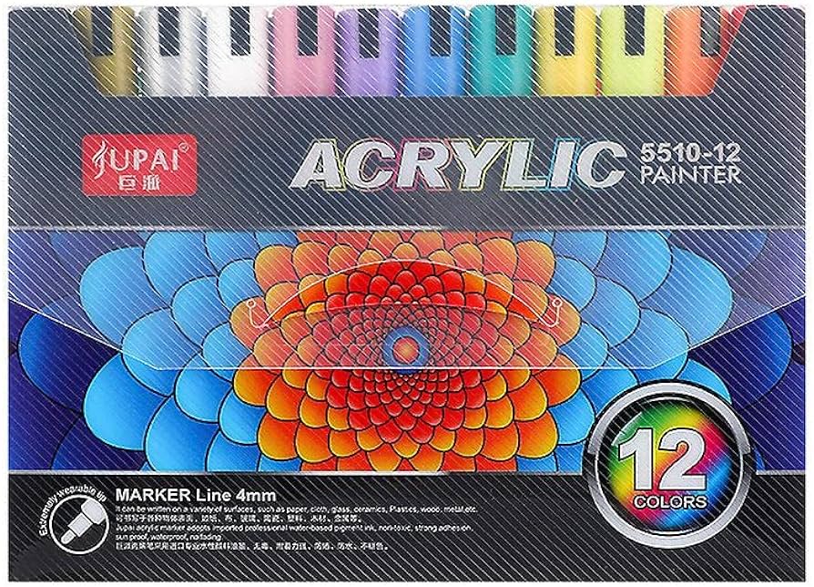 JUPAI 12 colors Markers / يوپاي 12 لونًا