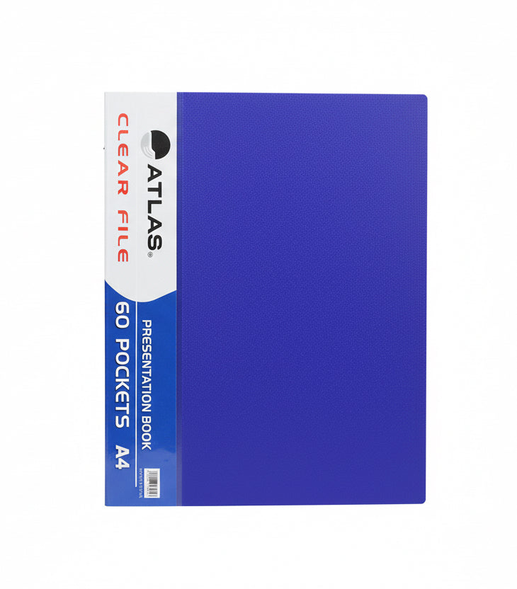 Atlas clear file Book 60 pockets / كتاب ملف شفاف أطلس 60 جيبًا