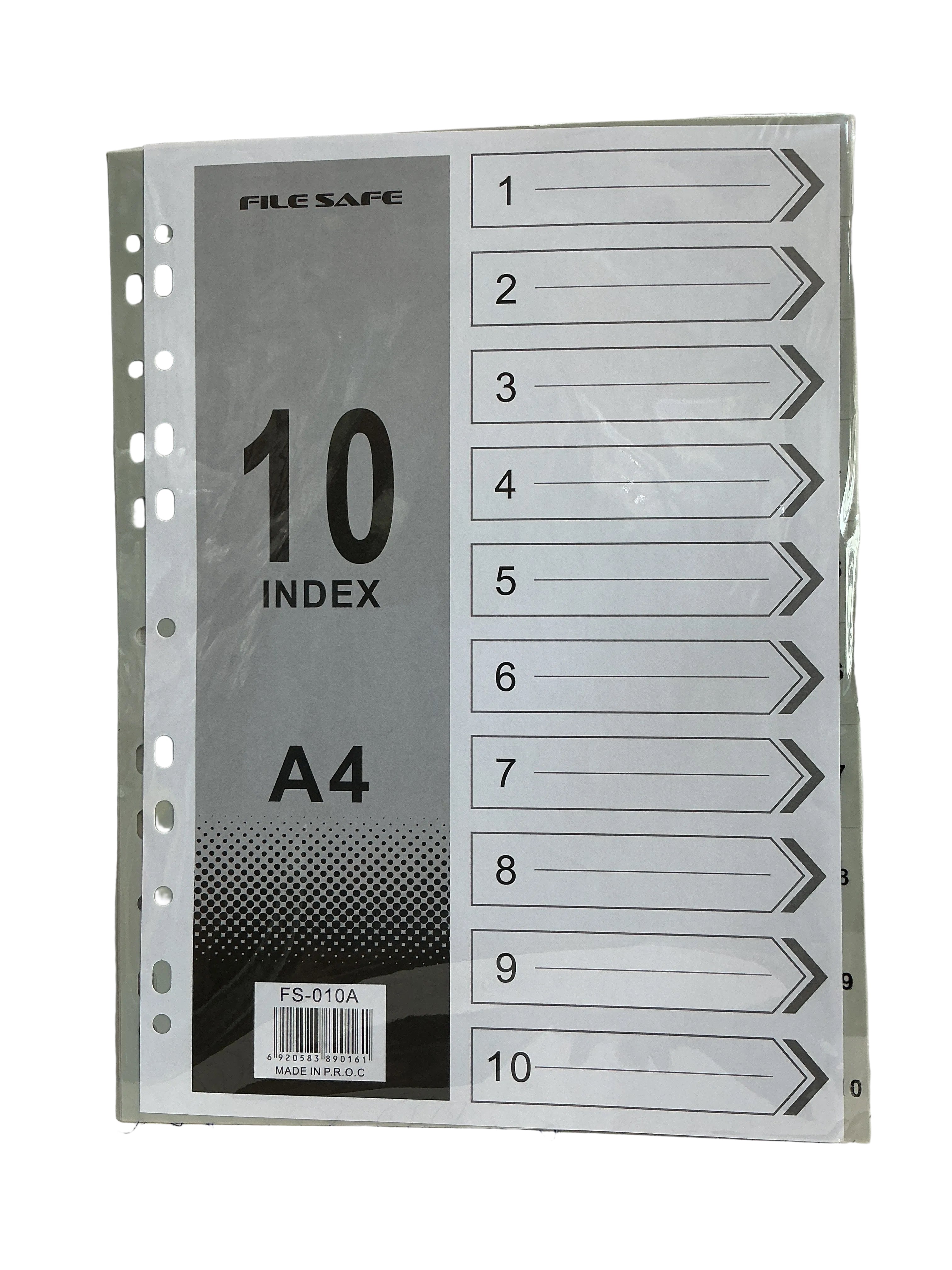 FILE SAFE 10 Index - A4 / فاصل ملفات فايل سيف 10 أقسام A4