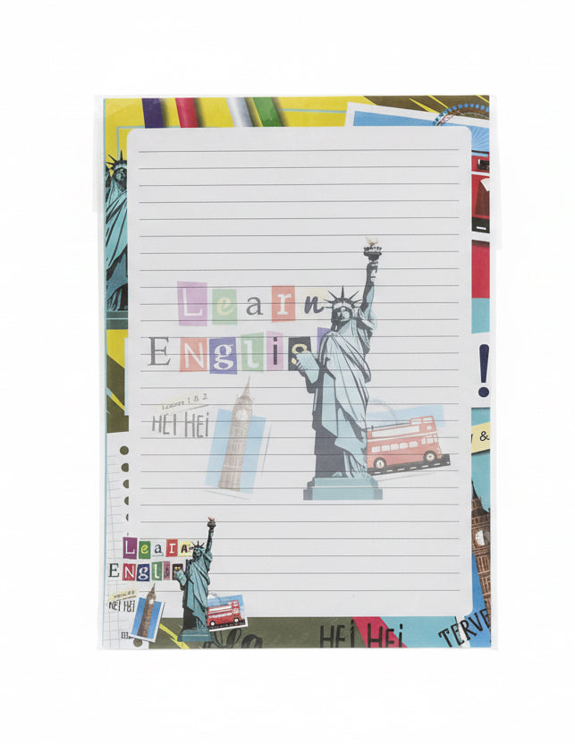 Design line paper A4 / ورق مسطّر مزخرف A4