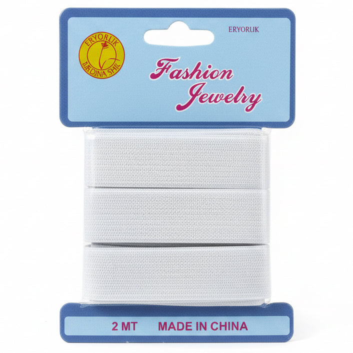 3 White Elastics / 3 مطّاطات بيضاء