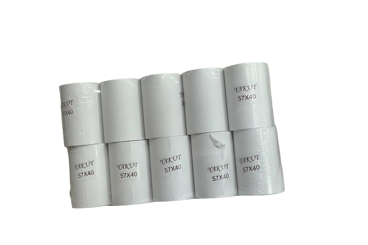Yakut K-net Roll 57x40, 10 Pcs thermal paper / لفائف كي-نت Yakut حرارية ‎57×40‎، عدد 10
