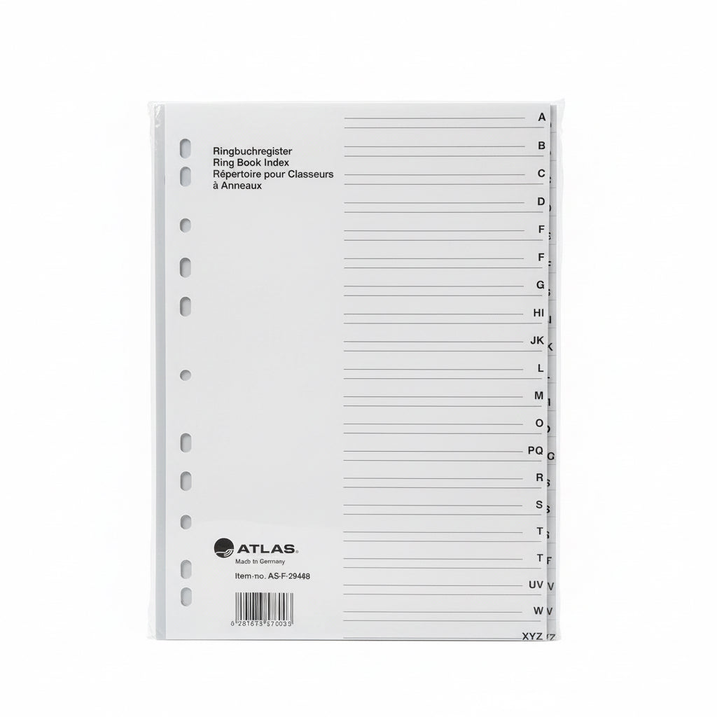 ATLAS Ring Book Index A4 / فاصل صفحات لحلقة كتب أطلس مقاس A4
