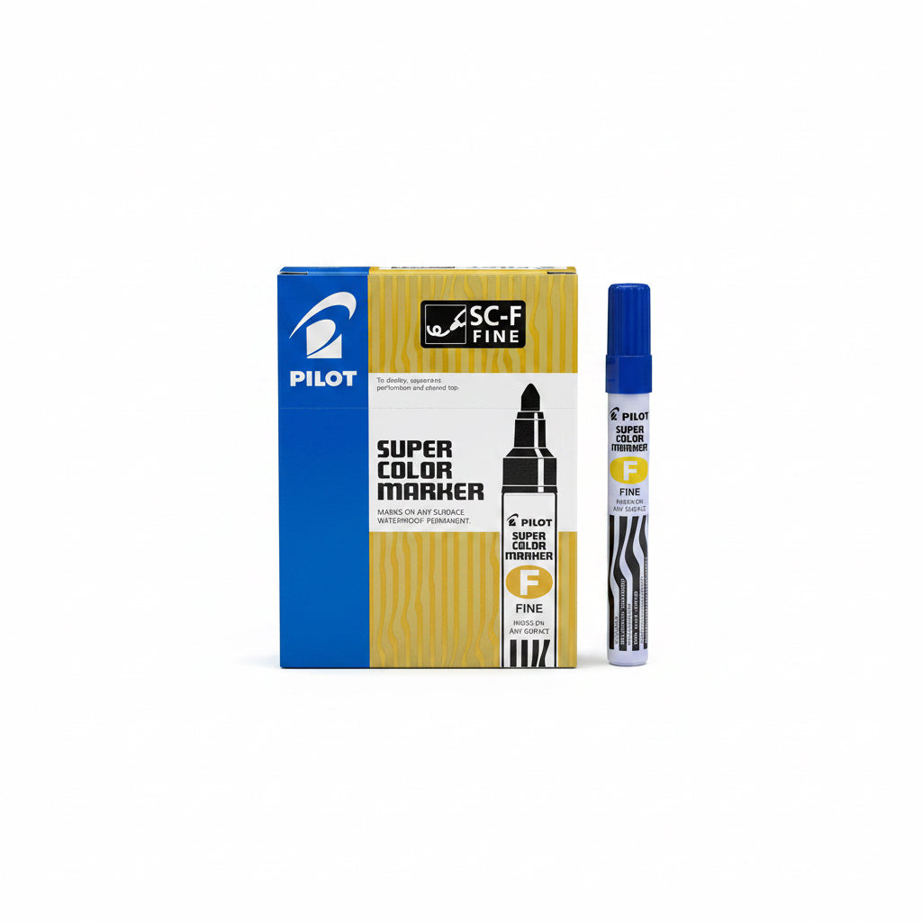 Pilot SC-F FINE SUPER COLOR MARKER x12 Blue / بايلوت SC-F ماركر سوبر ملون دقيق × 12 أزرق