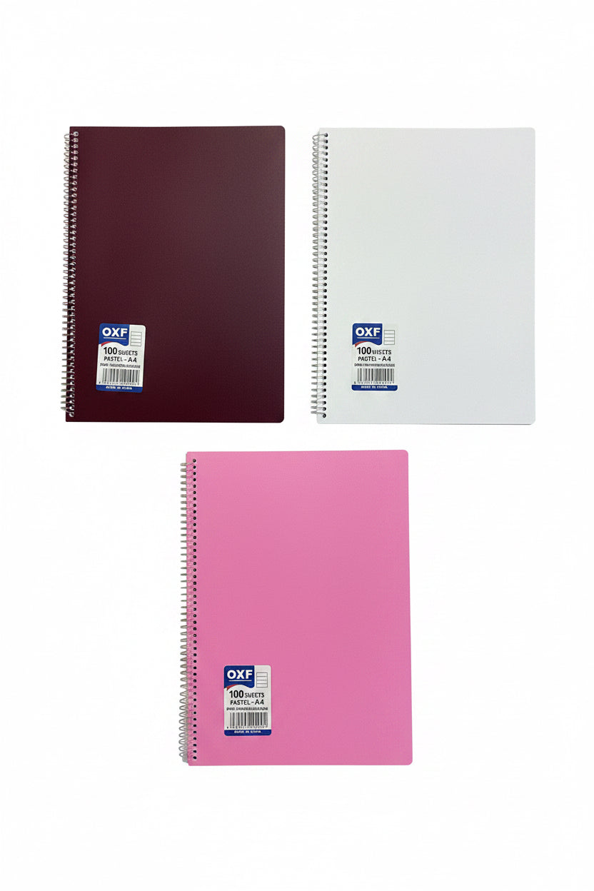 Oxford Spiral cover Notebook A4 100 Sheets / دفتر أوكسفورد A4 بغلاف حلزوني 100 ورقة