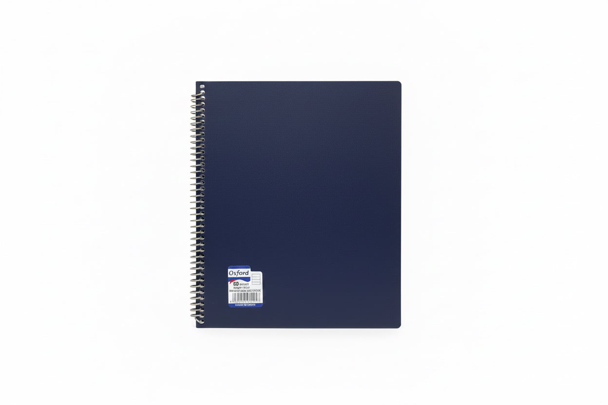 Oxford Spiral cover NoteBook – Navy Blue 60 sheets / دفتر أوكسفورد بغلاف حلزوني – كحلي 60 ورقة