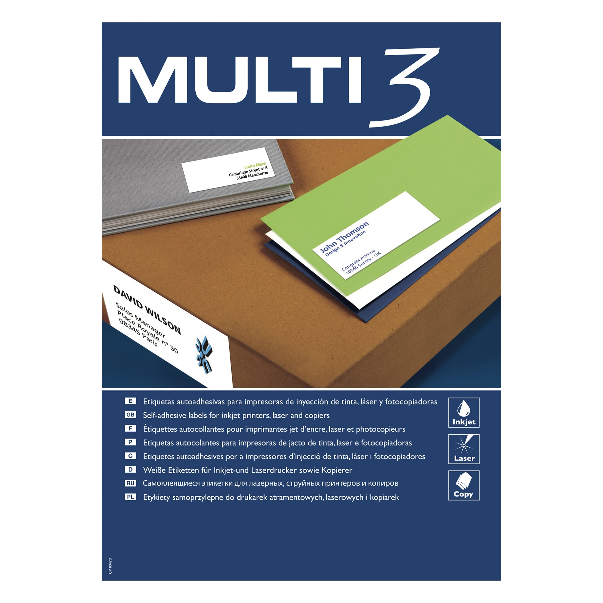 MULTI 3 Labels , Ref. 10816 117mm / ملصقات MULTI 3، مرجع 10816
