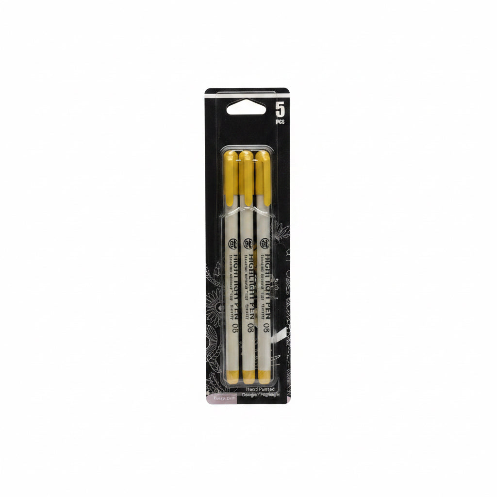 Keep Smiling Highlight Pen 0.8mm Gold / قلم تمييز كيب سمايلينغ ٠.٨مم ذهبي