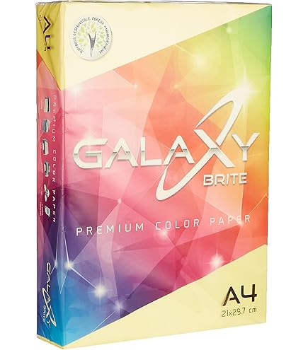 GALAXY BRITE A4 80gsm Ivory 500 Color paper / ورق ملون (إيفوري 500)