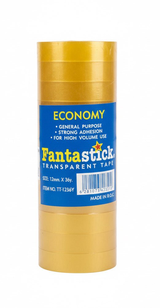 fantastick stationery tape 12mmx36yds / شريط لاصق قرطاسية فانتستيك 12 مم × 36 ياردة