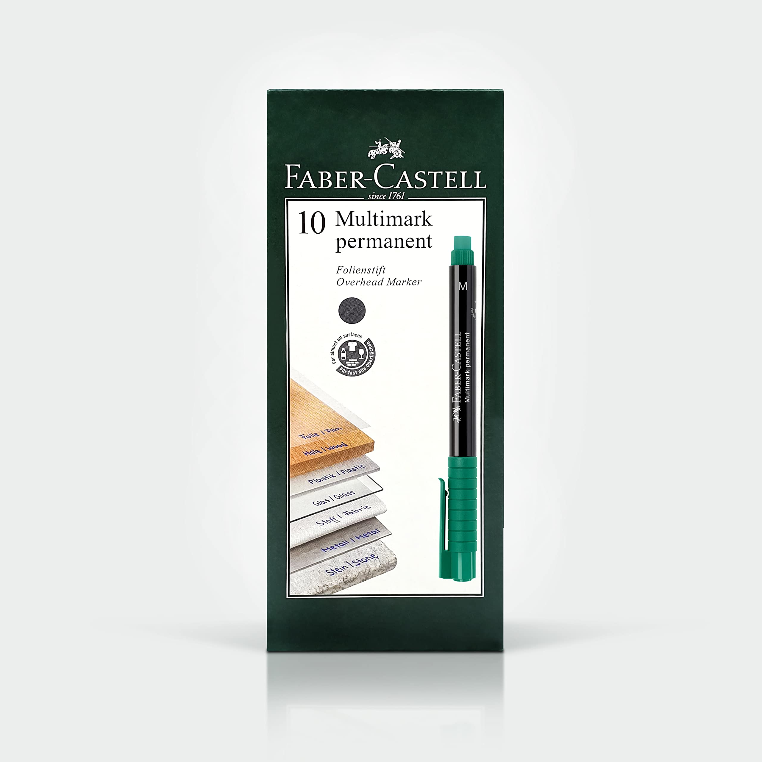 Faber Castell Multimark Permanent x10 Green / فابر كاستل مالتي مارك دائم ×10 أخضر