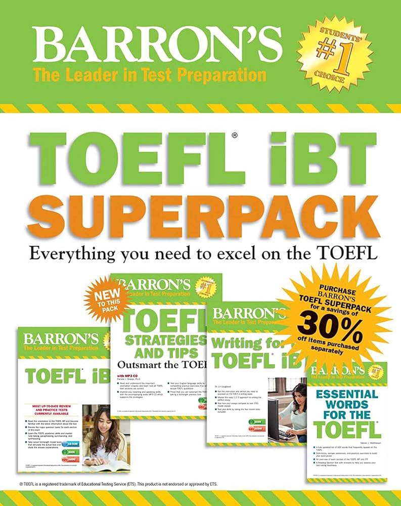 TOEFL Ibt Superpack Test Preparation / مجموعة التحضير الشاملة لاختبار TOEFL iBT