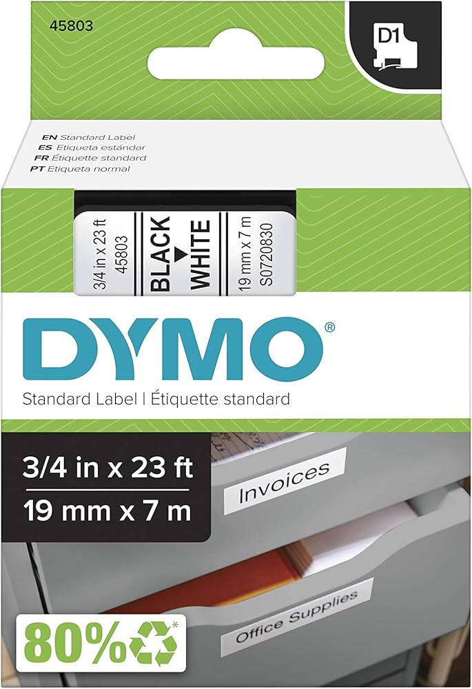 DYMO Standard Label 19mmx7m / شريط ديامو قياسي 19مم×7م