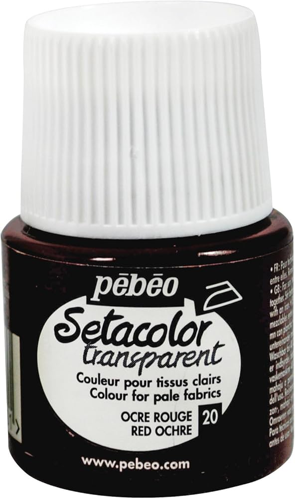 pebeo Setacolor transparent 20 Red ochre / بيبيو سيتاكولور شفاف 20 – أكري أحمر (أوكر أحمر)
