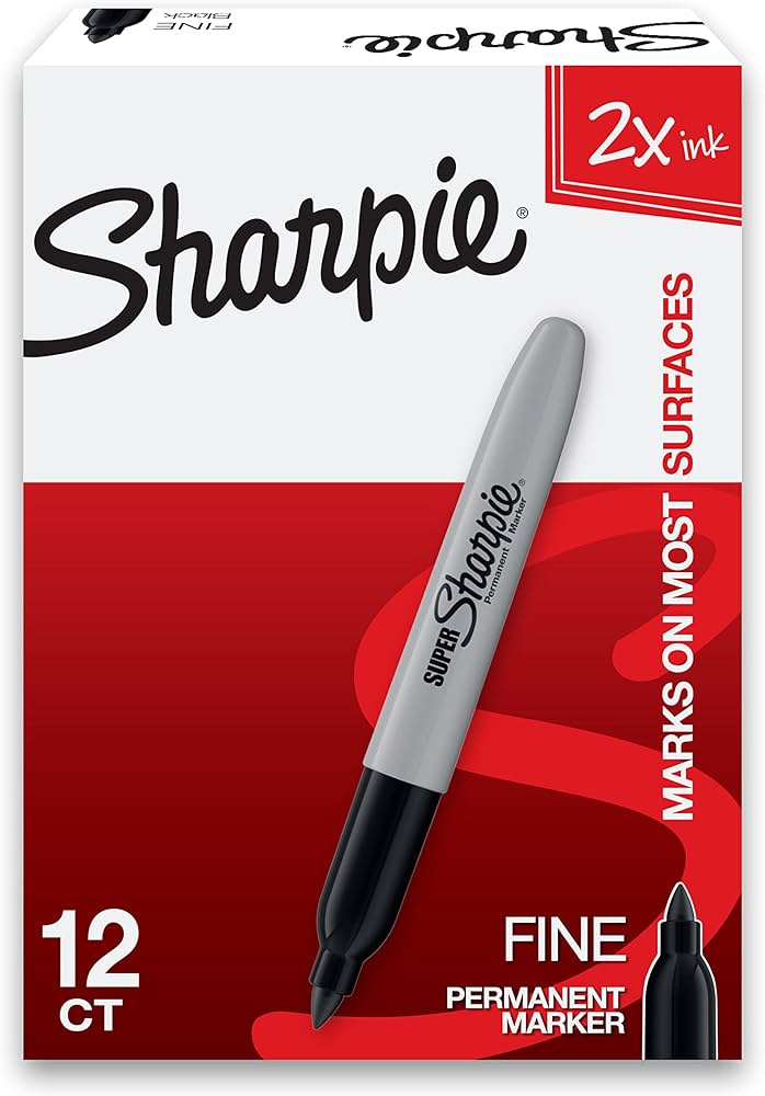 Sharpie FINE Permanent Marker 12 pcs / قلم تحديد دائم شاربى دقيق (12 قطعة)