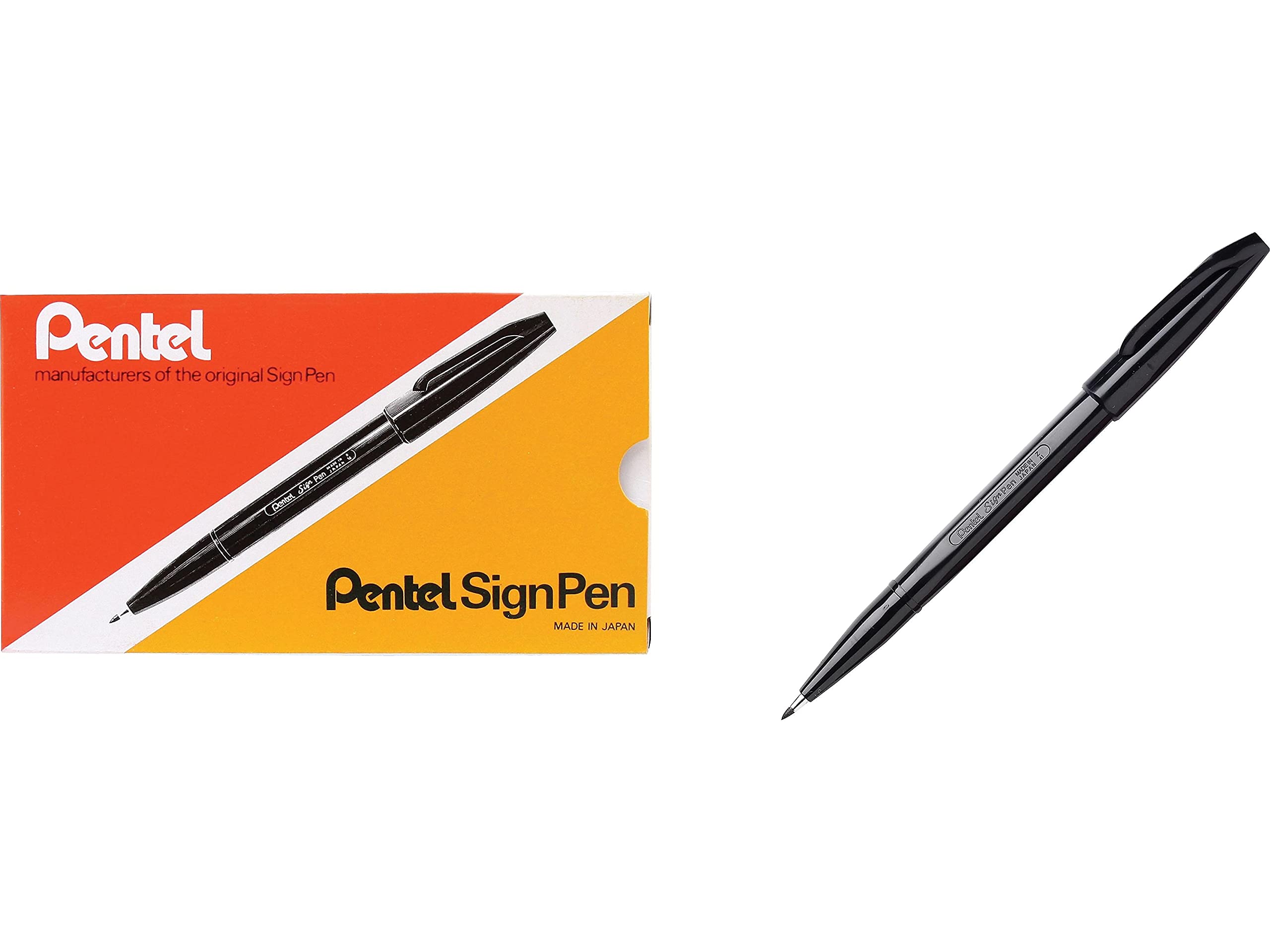 Pentel SignPen x12 Black / بنتل ساين بن أسود 12 قطعة