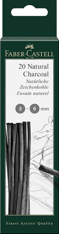 Faber castell 20 natural charcoal / فابر-كاستل 20 قطعة فحم طبيعي