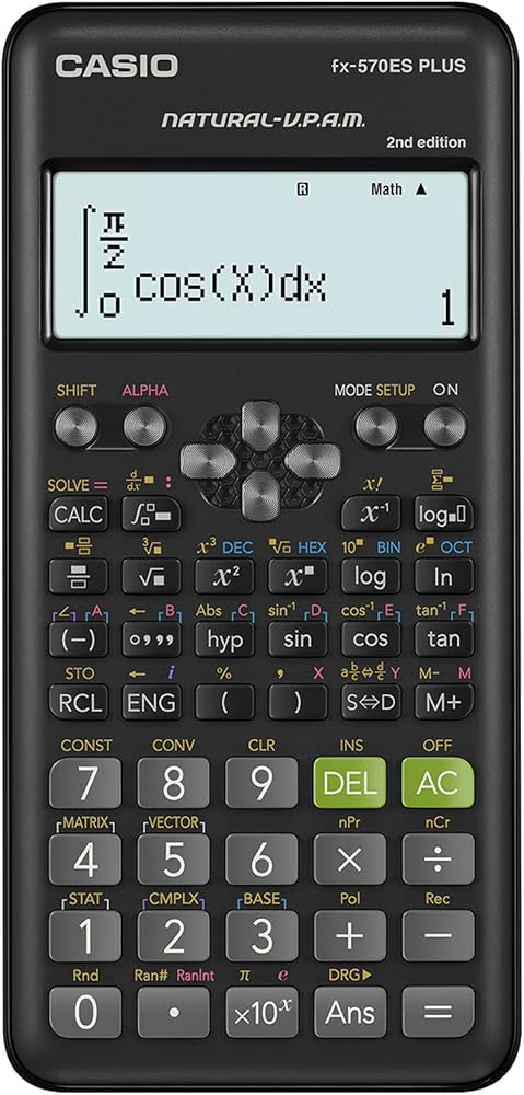 CASIO Scientific Calculator fx-570ES PLUS 2nd Edition / آلة حاسبة علمية كاسيو fx-570ES PLUS 2nd Edition