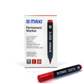 MAXI Permanent Marker Red x10 2mm / ماكسي ماركر دائم أحمر 10 قطع 2مم