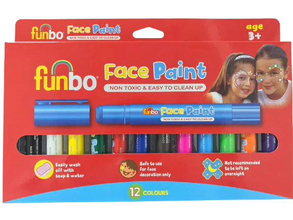 funbo face paint 12 colors / فنبو دهان وجه 12 ألوان