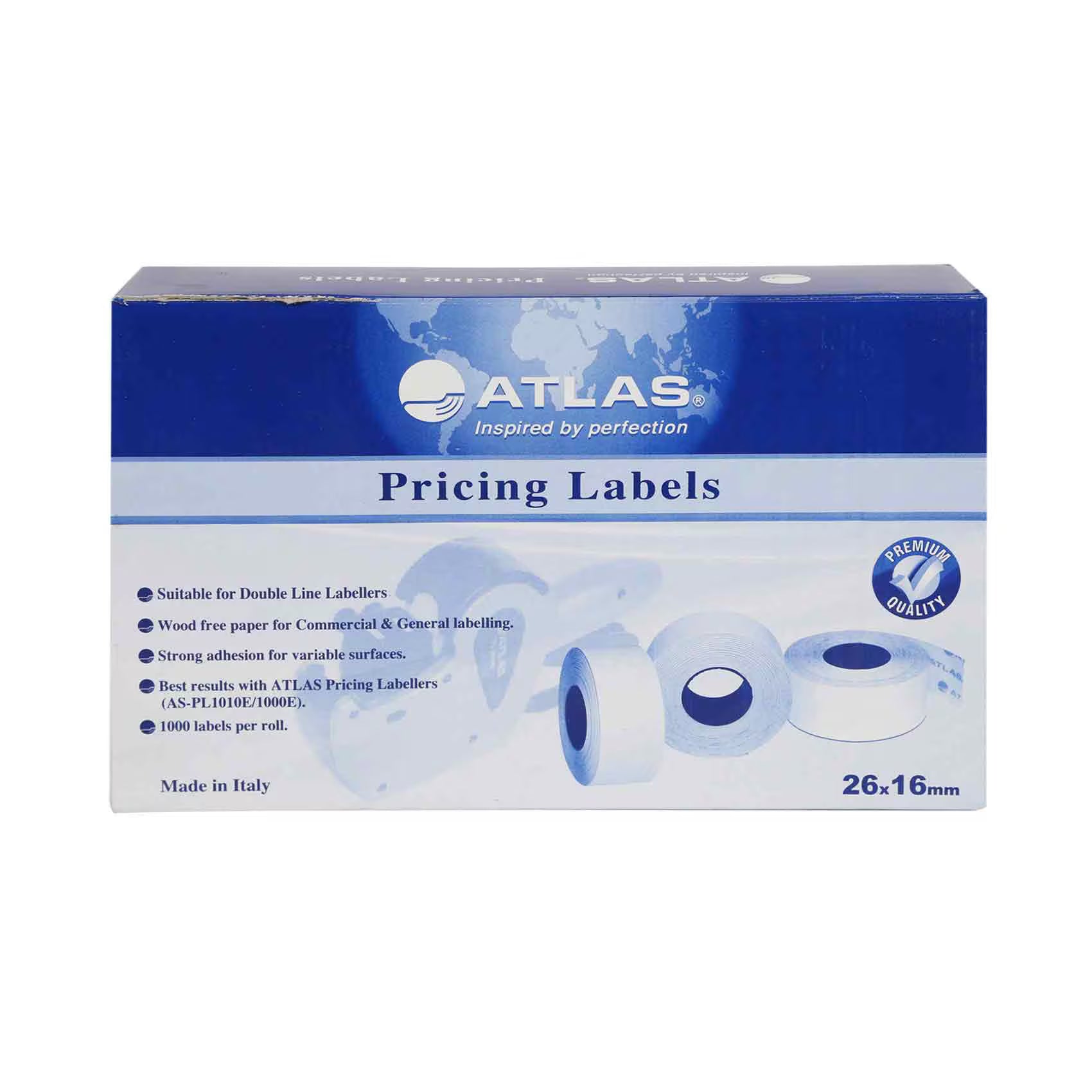 ATLAS Pricing Labels 36 Pcs 25x16mm / لواصق تسعير ATLAS ‏36 قطعة ‏25×16 مم