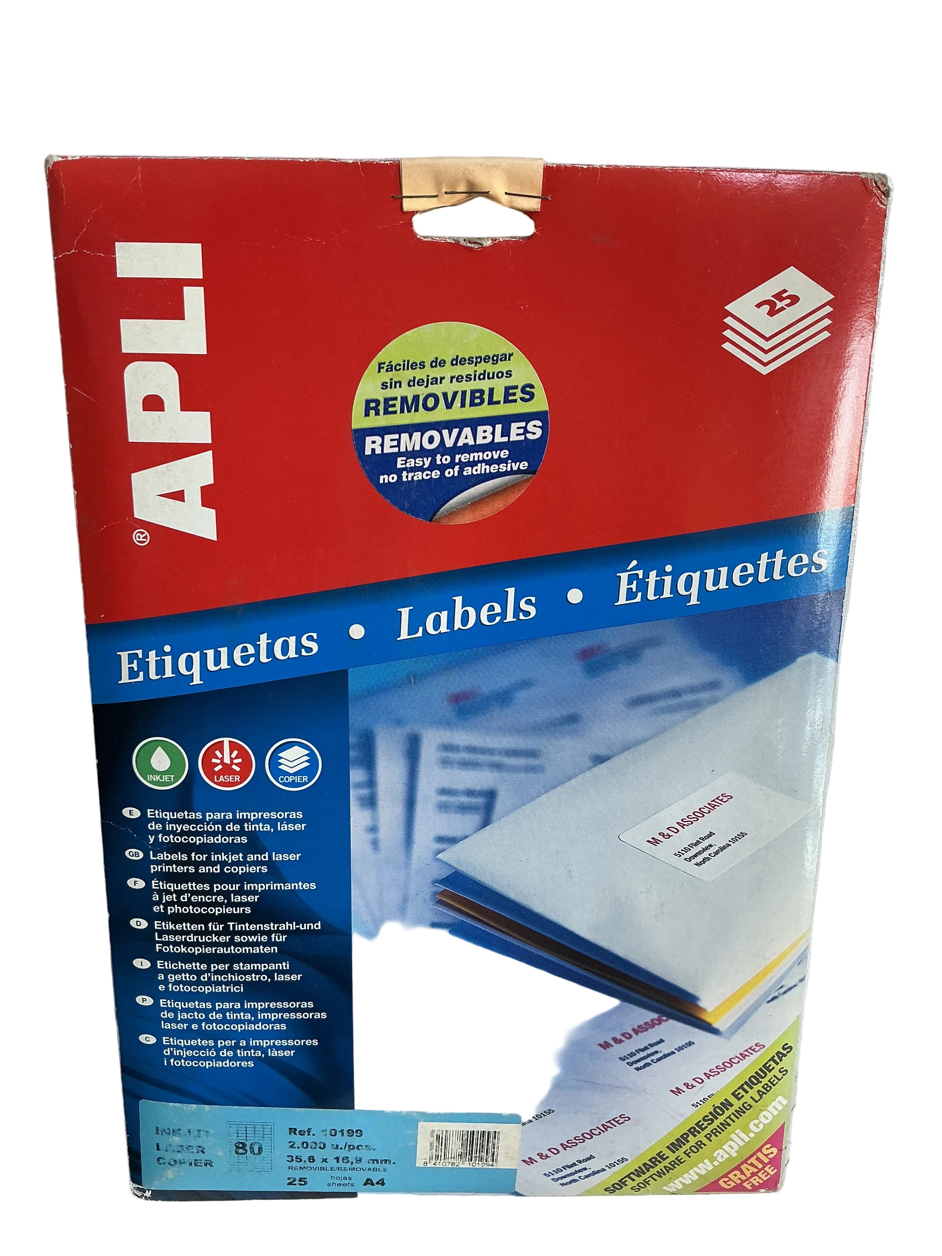 APLI Labels – 80 Labels (25 A4 Sheets) / ملصقات APLI عدد 80، 25 ورقة بحجم A4