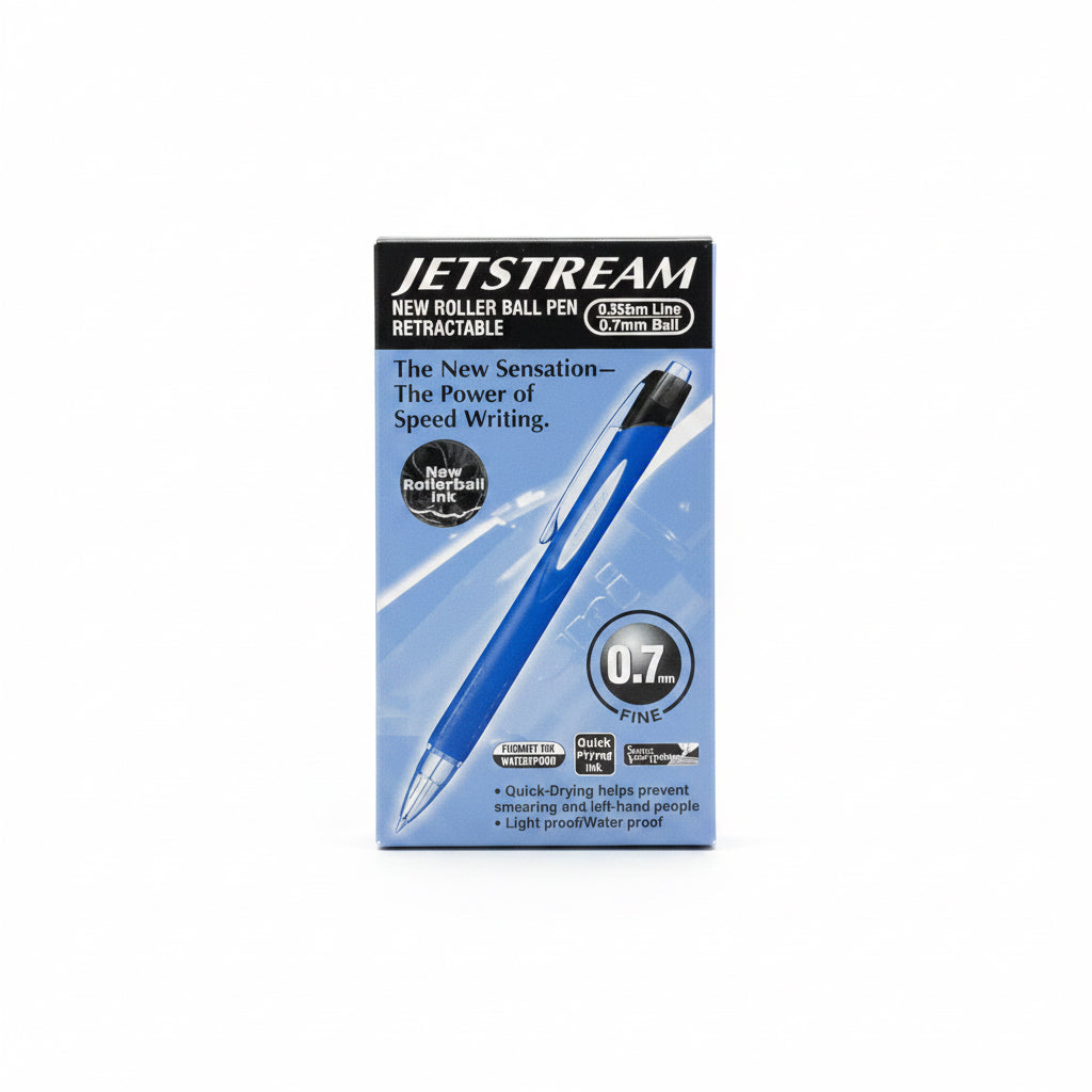JETSTREAM NEW ROLLER BALL PEN 0.7mm FIINE Black / جيت ستريم جديد قلم كرة 0.7 مم دقيق أسود
