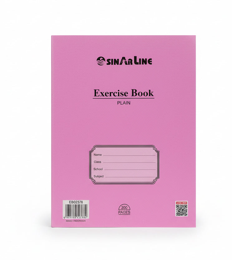 SINAR LINE Exercise Book PLAIN / دفتر تمارين سينار لاين سادة