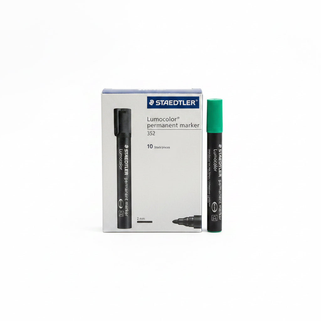 STAEDTLER Lumocolor permanent marker 352 x10 Green / ستيدتلر لوموكولور ماركر دائم 352 × 10 أخضر