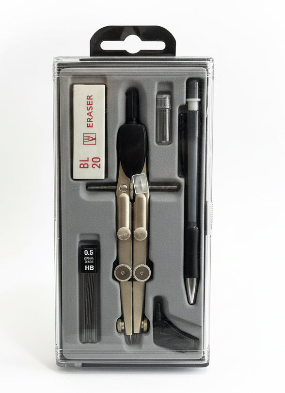 Metal geometry compass set / طقم برجل هندسي معدني
