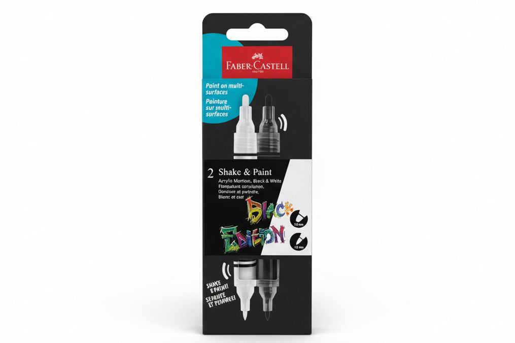 FABER CASTELL 2 Shake & Paint Markers / أقلام تلوين فابر كاستل 2 هز وطلاء
