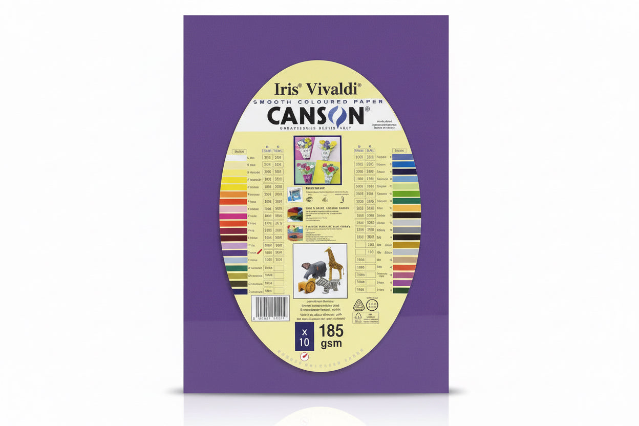 Iris Vivaldi Canson Paper A4 185 gsm x10 / ورق كانسون Iris Vivaldi ‏185 A4 جم/م² ×10