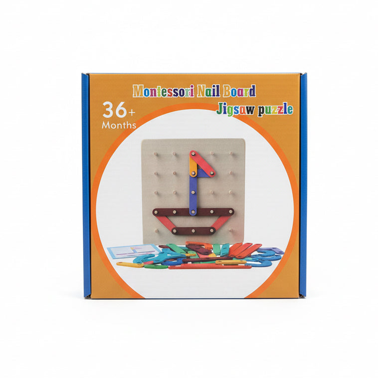 Montessori Nail Board Jigsaw Puzzle / لغز لوح المسامير مونتيسوري