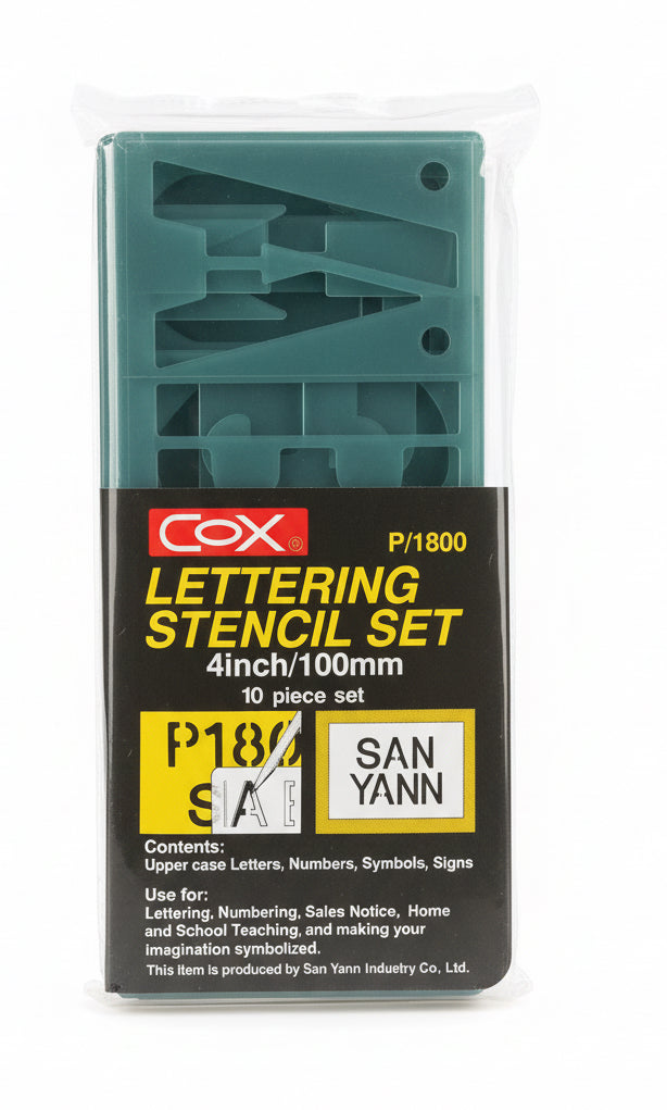 cox Lettering stencils 10 Pcs/Set / قوالب كتابة COX ‏10 قطع/طقم
