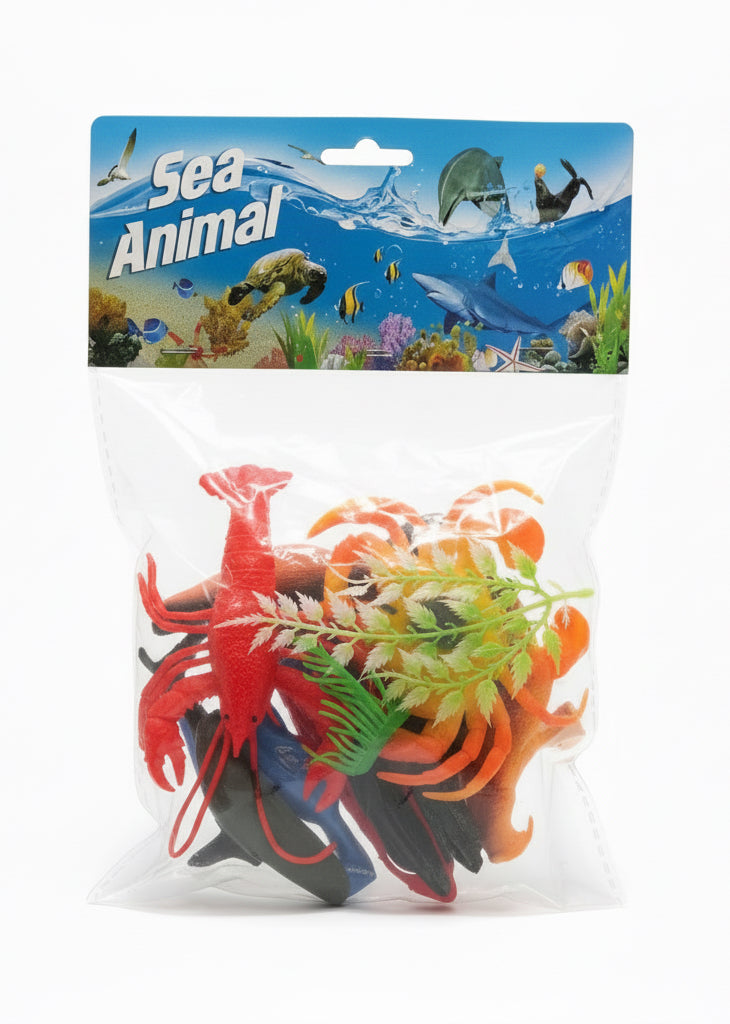 Plastic sea animals shapes/ حيوانات بحرية بلاستيكية