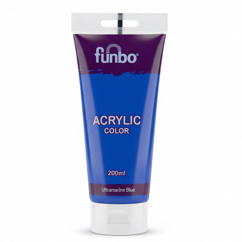 Funbo Acrylic Color Paint 200 ml - Ultramarine / دهان أكريليك فنبو 200 مل