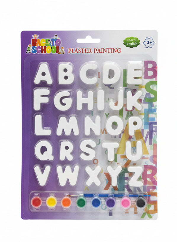 PLASTER PAINTING Alphabet / تلوين الجبس – الحروف الأبجدية