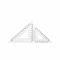 Clear Plastic triangle ruler / مسطرة مثلث بلاستيكية شفافة