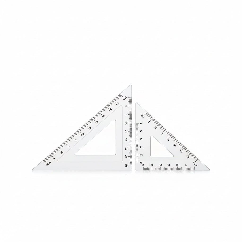 Clear Plastic triangle ruler / مسطرة مثلث بلاستيكية شفافة