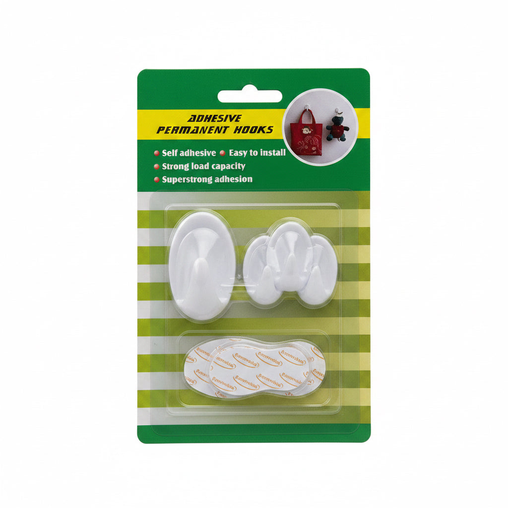 Adhesive Permanent Hooks