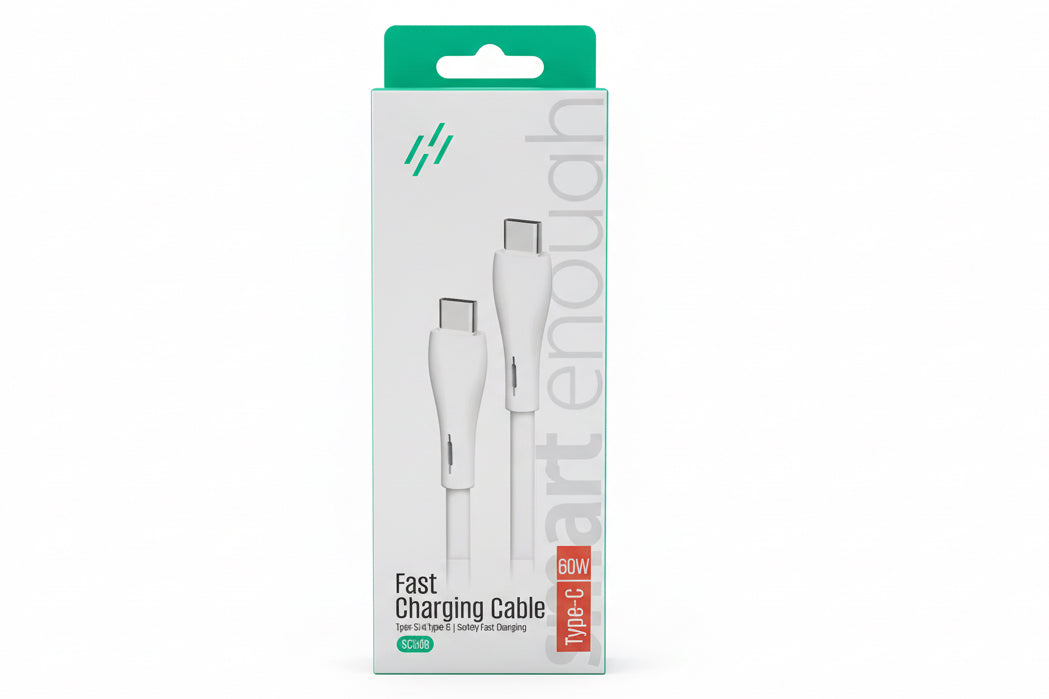 Fast charging cable Type-C 60W / كابل شحن سريع من نوع Type-C